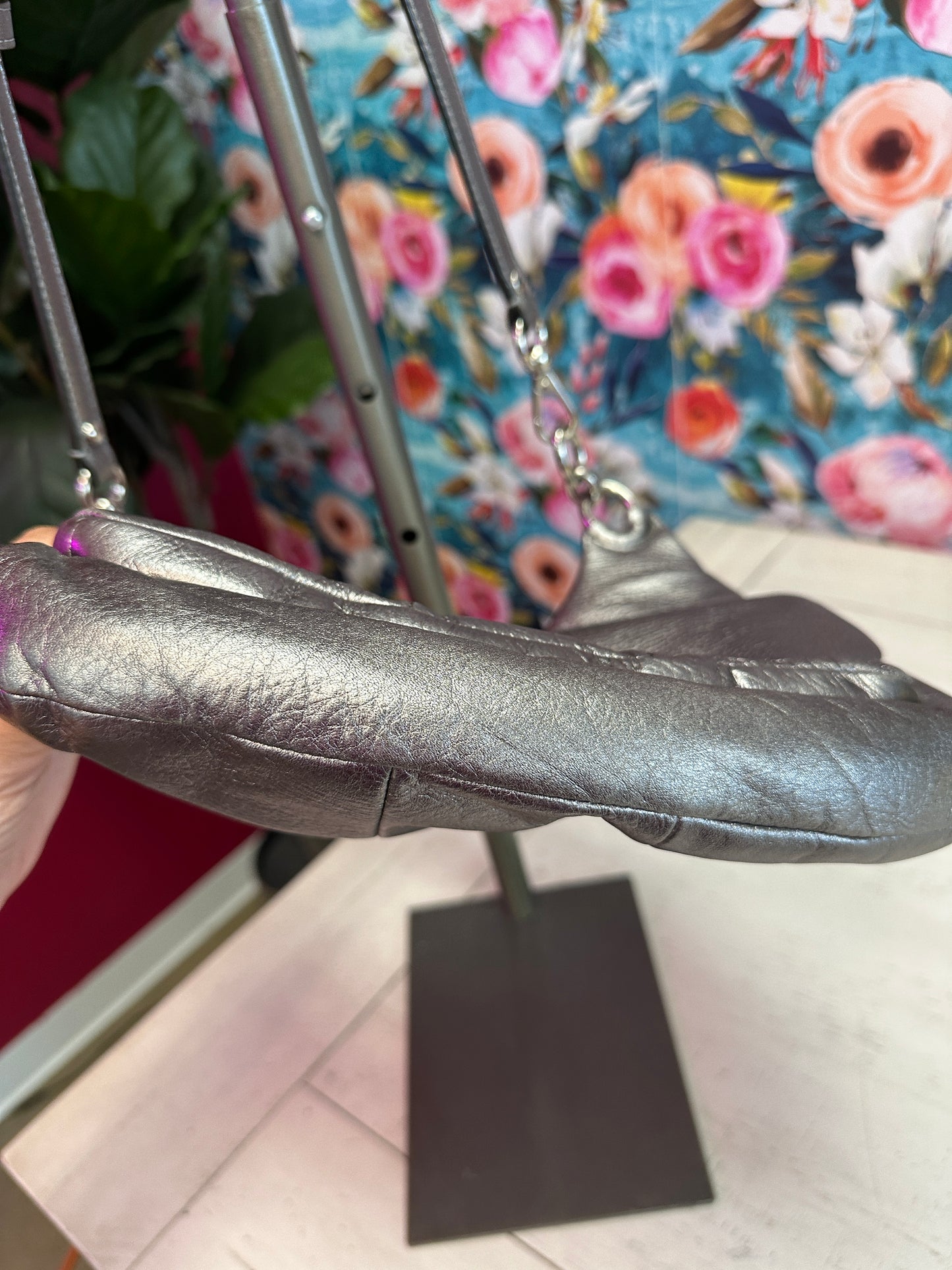 Pre Owned Coach Kristin Silver Bag