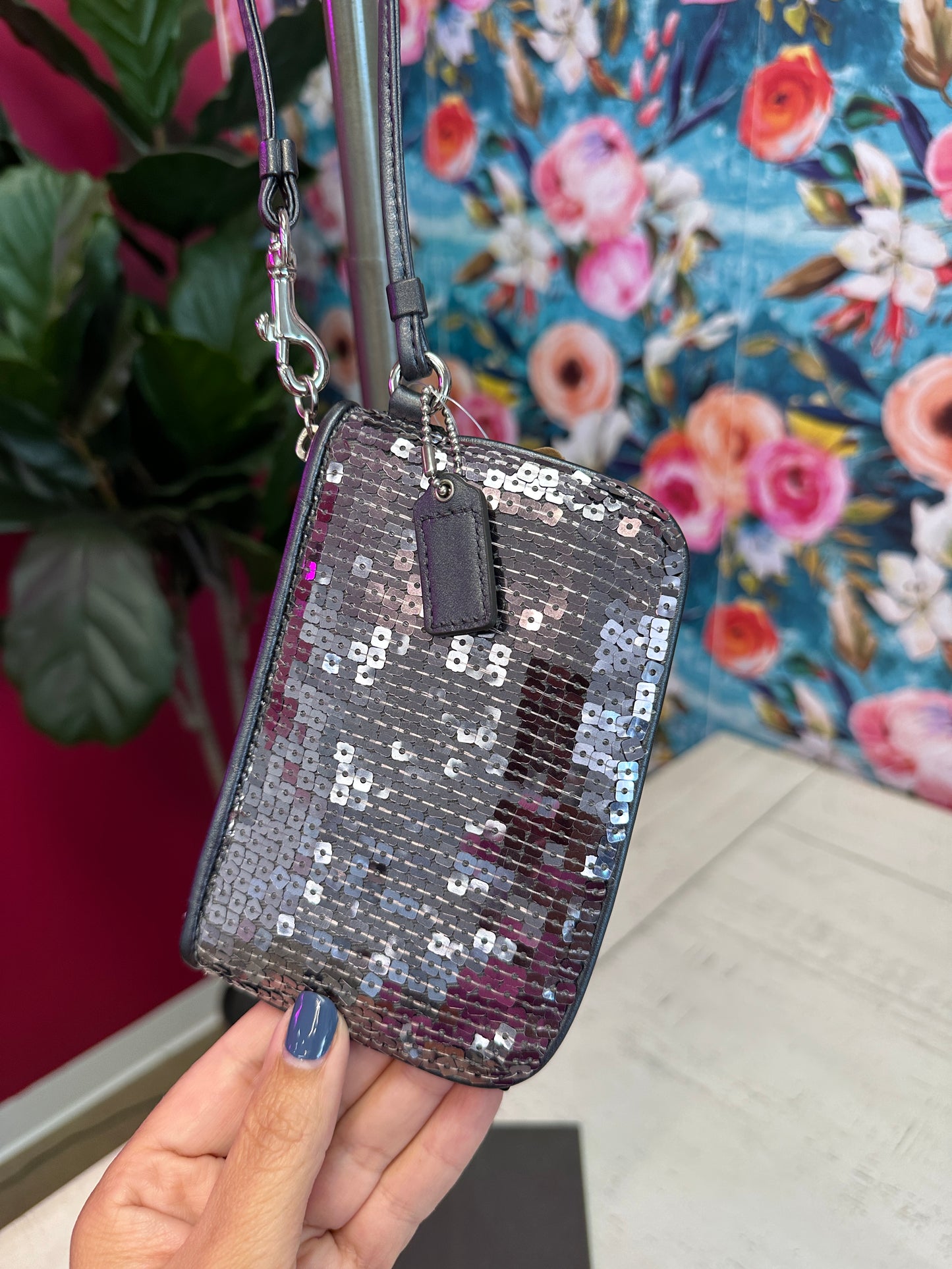 Pre Owned Coach Sequin Wristlet New with Tags