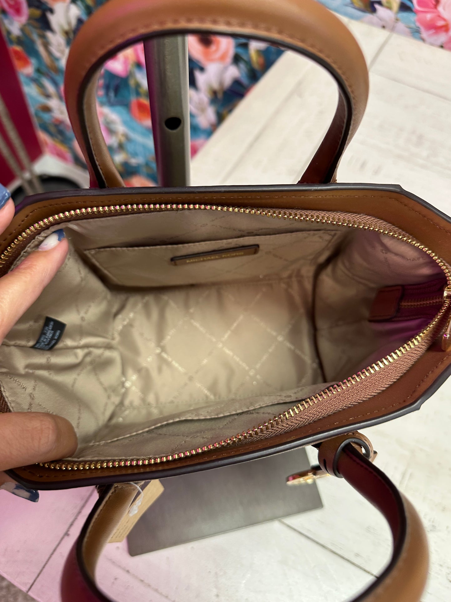 Pre Owned Michael Kors Leather Satchel