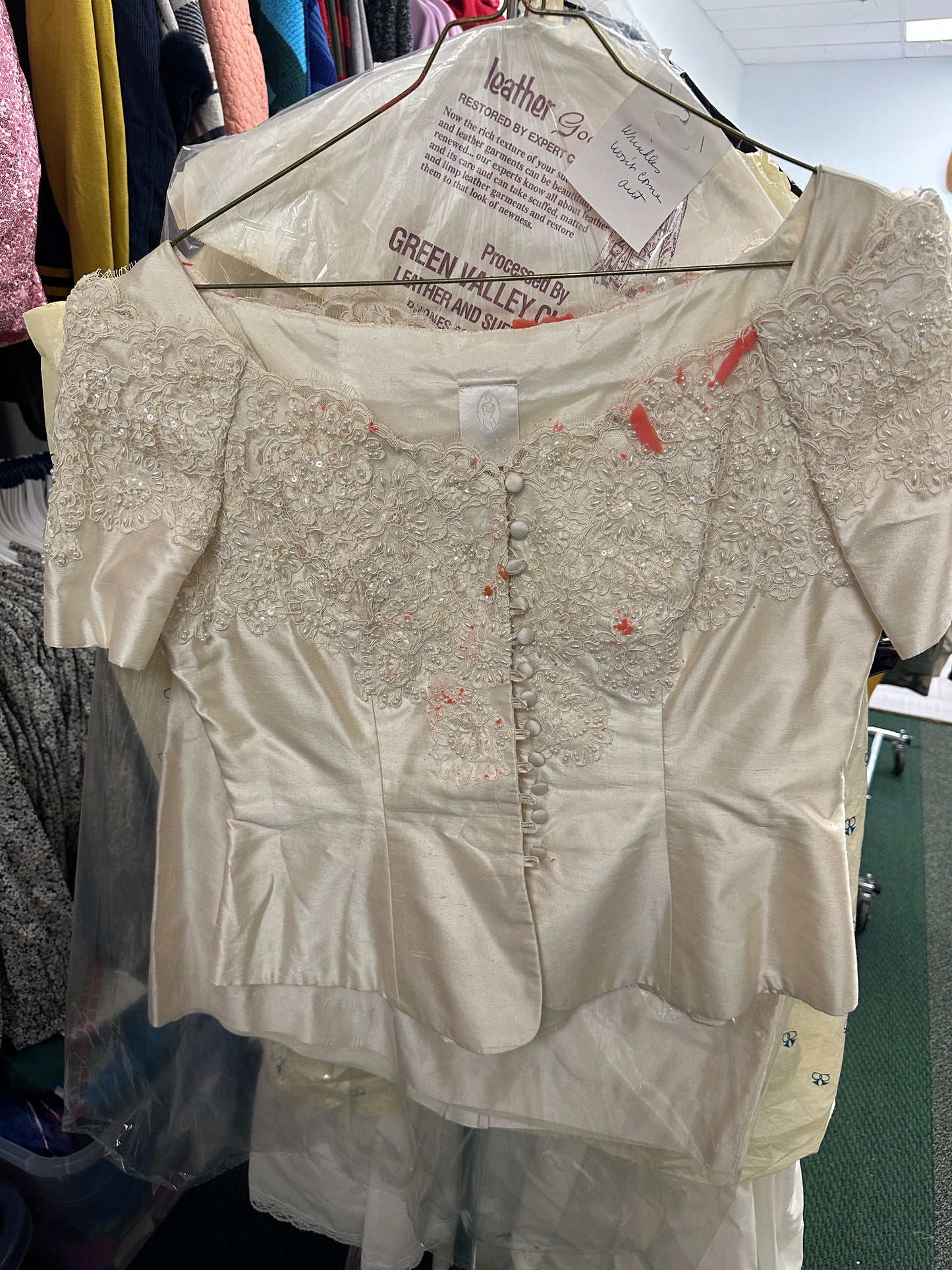 Vintage Watters + Watters Pearl and Lace Set