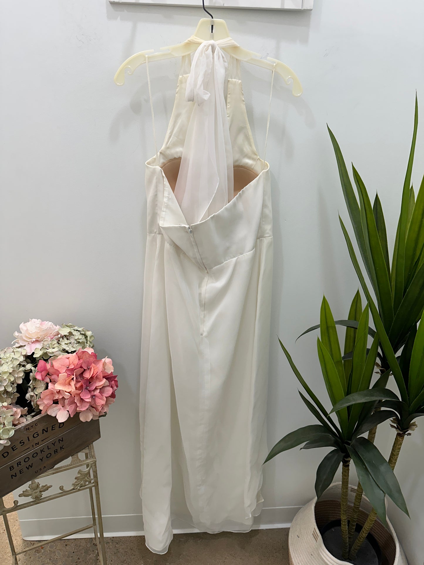 Joanie G Halter Neck Vintage White Wedding Dress