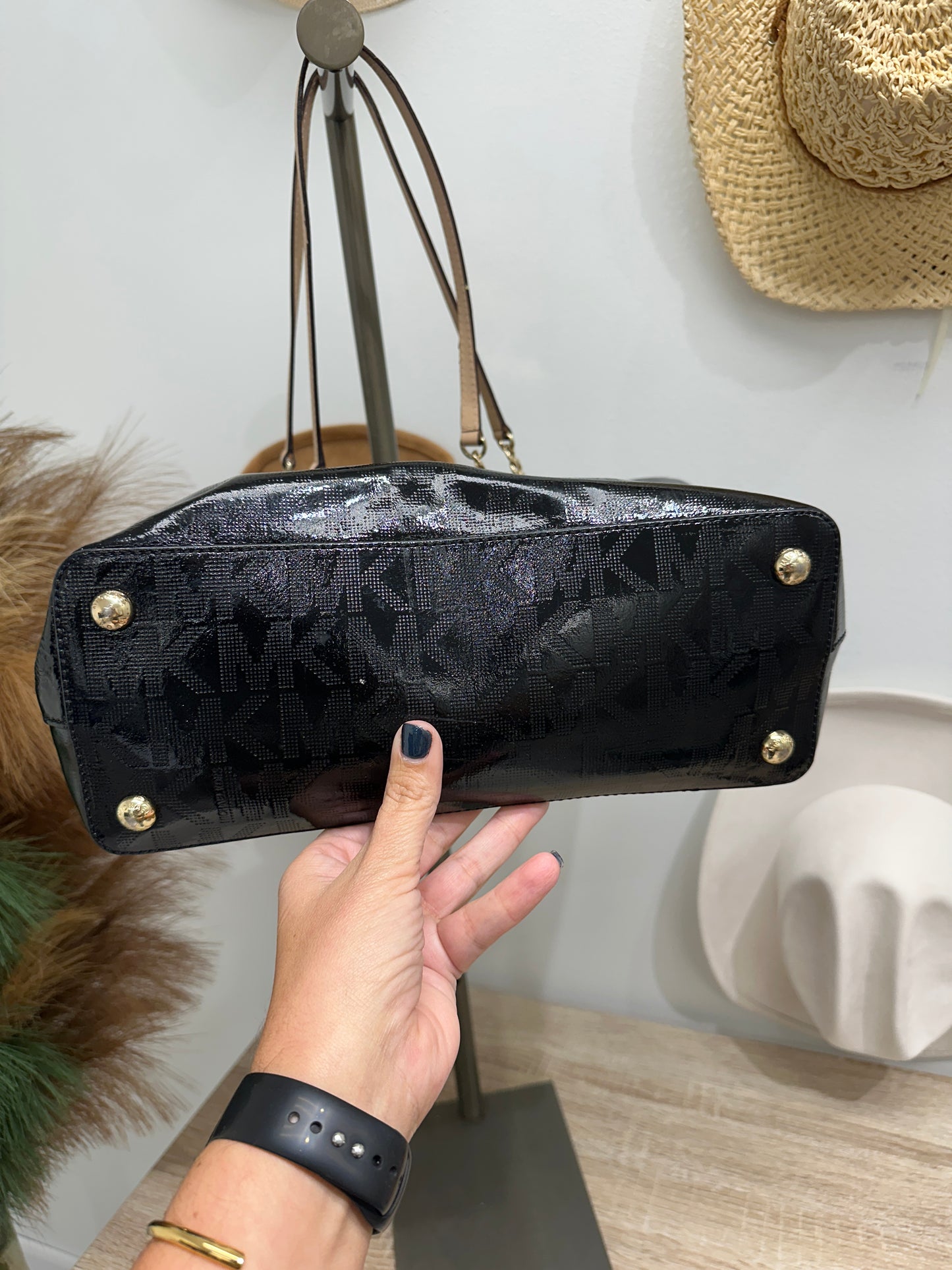 Pre Owned Designer Michael Kors Black Satchel