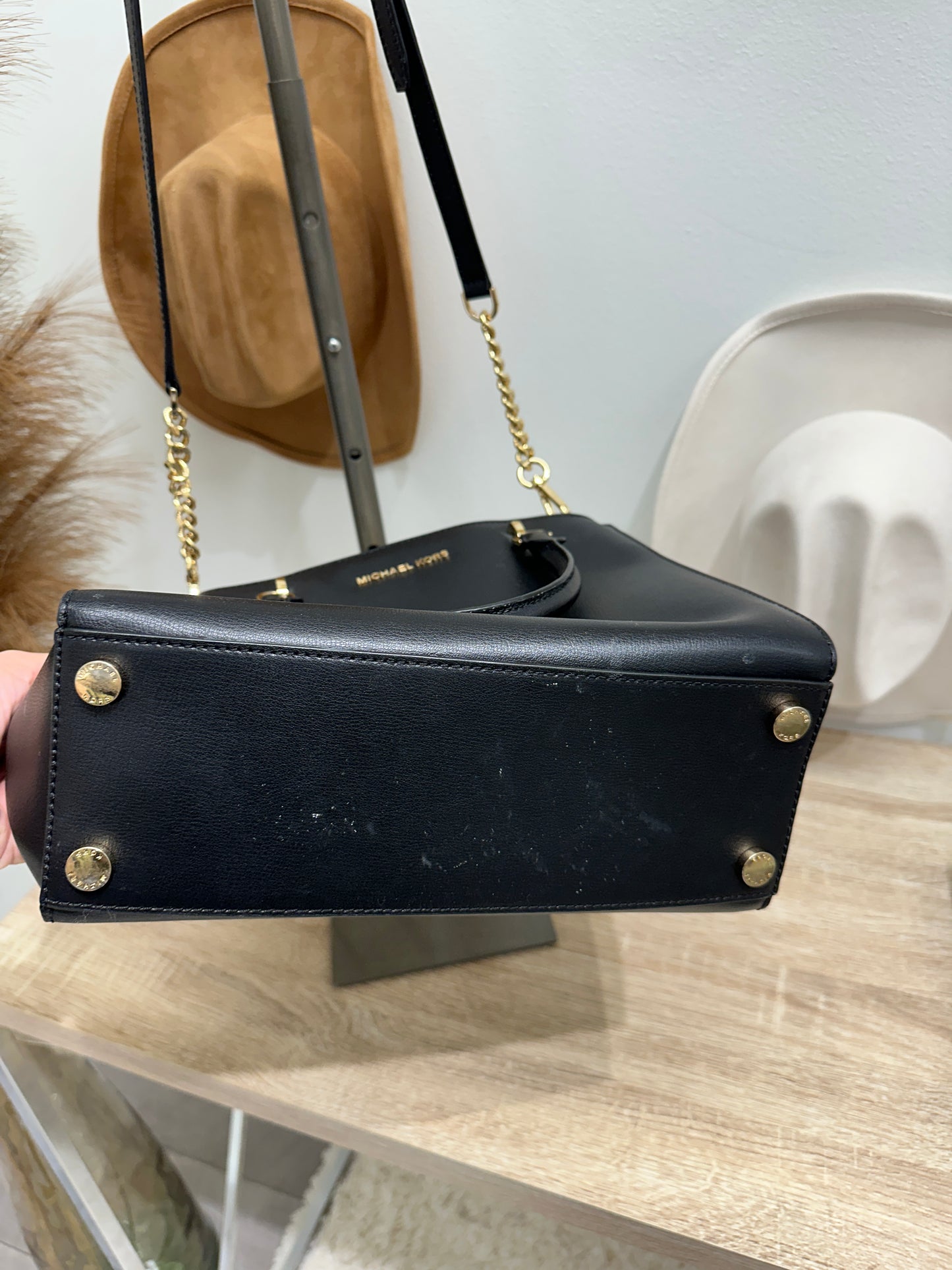 Pre Owned Designer Michael Kors Black Satchel