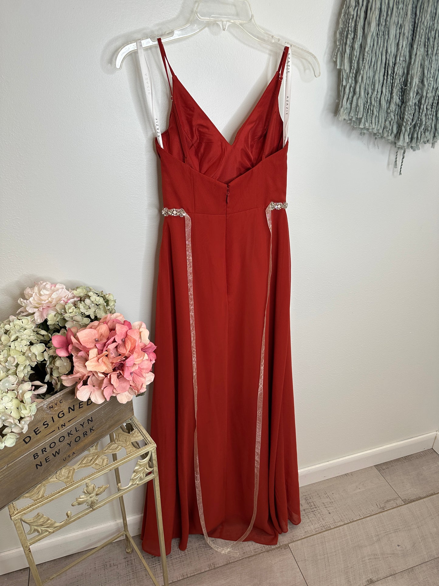 Pre Owned Azazie Rust Gown