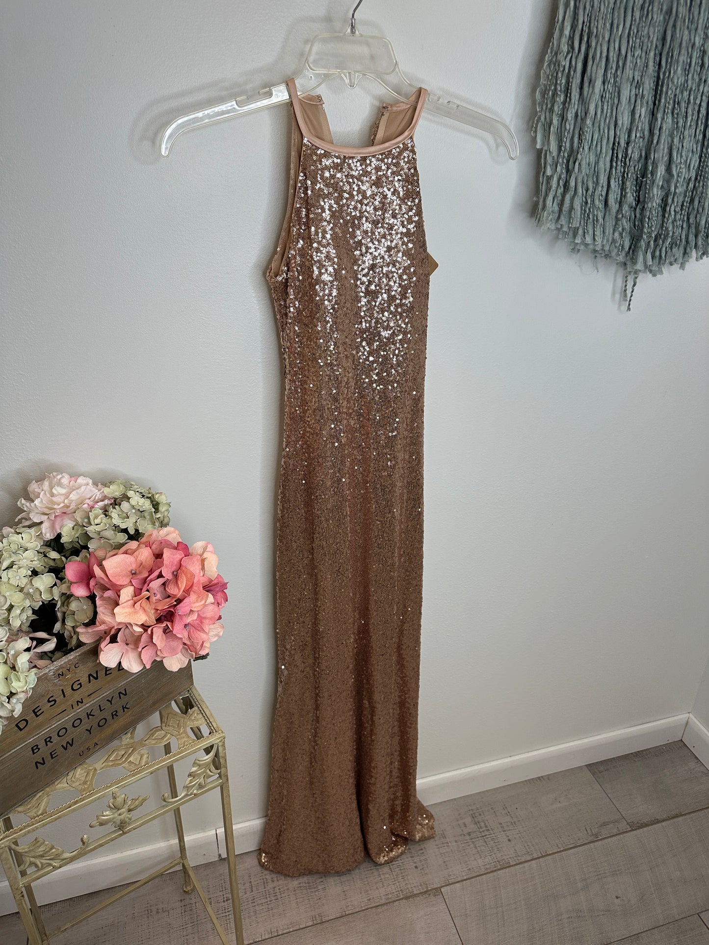 Pre Owned Christina Wu Sequin Gown