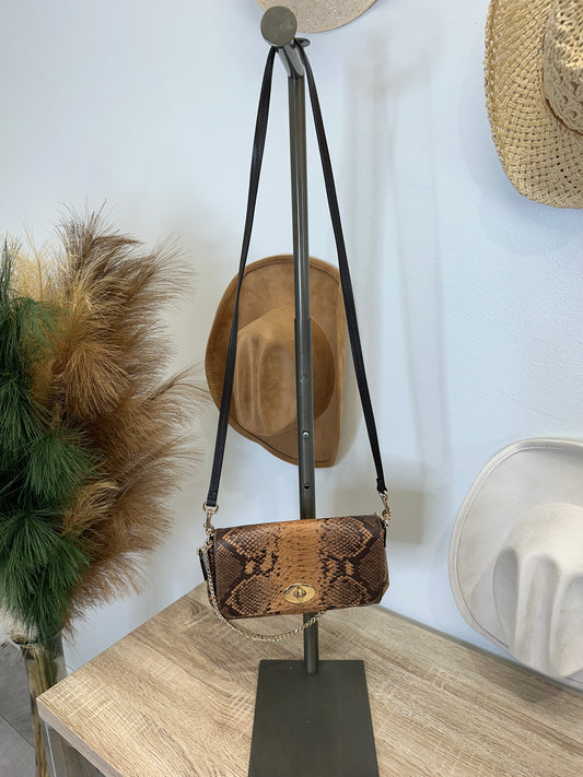 Pre Owned Snakeskin Coach Crossbody