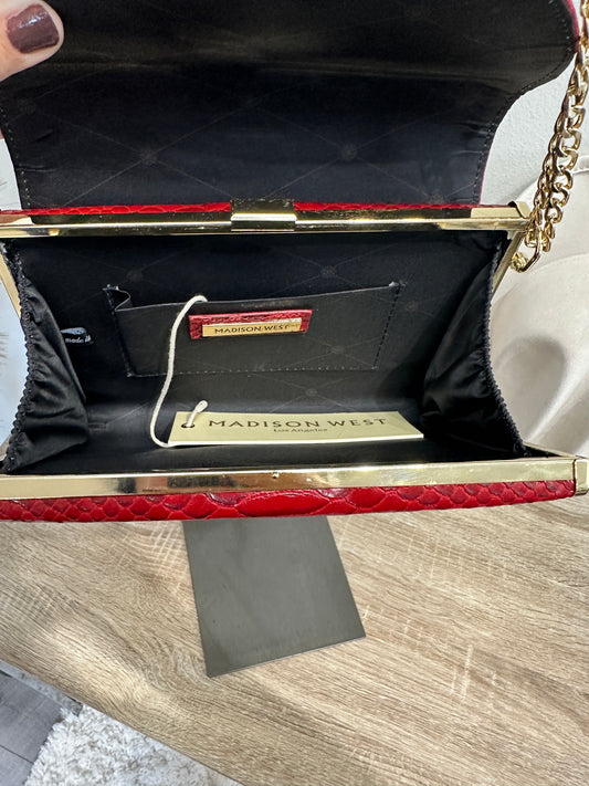Pre Owned Madison West Red Chain Bag