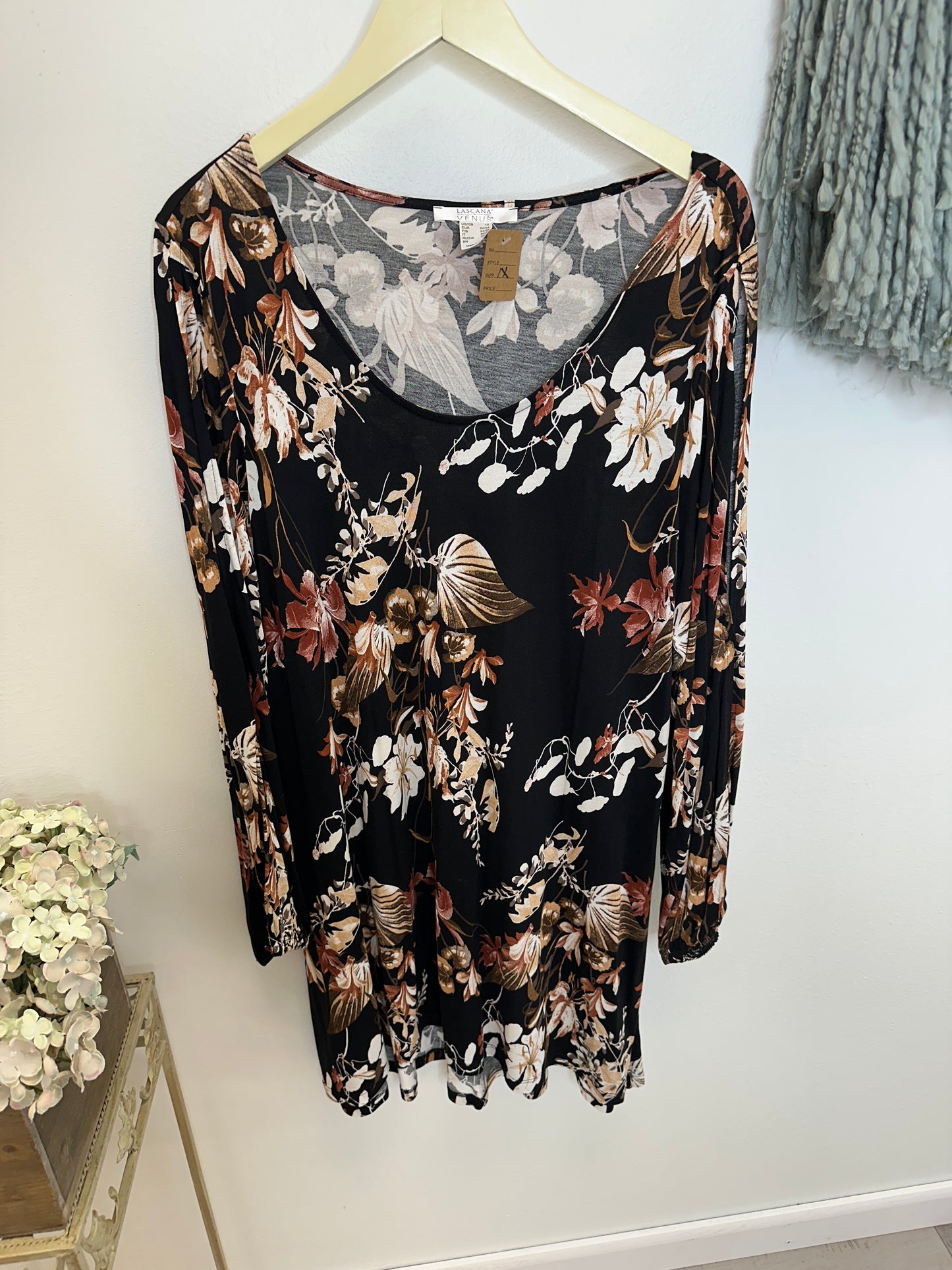 Pre Owned Lascana Venus Fall Floral Dress size 1X