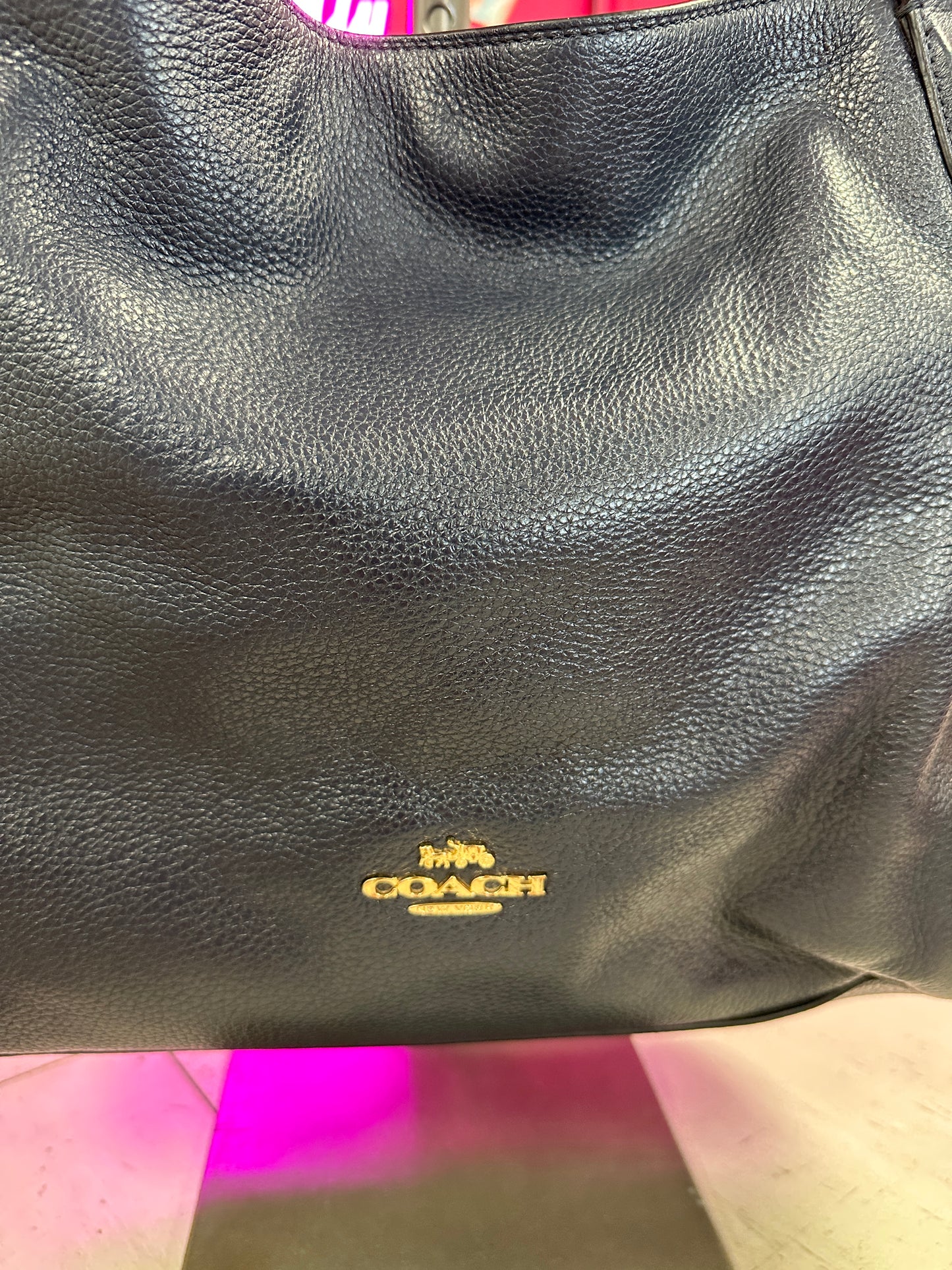 Pre Owned Coach Leather Shoulder Bag
