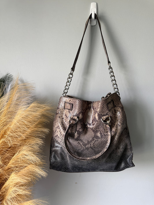 Pre Owned Michael Kors Snakeskin Hamilton Bag