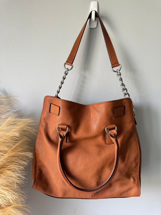 Pre Owned Michael Kors Tan Hamilton Bag