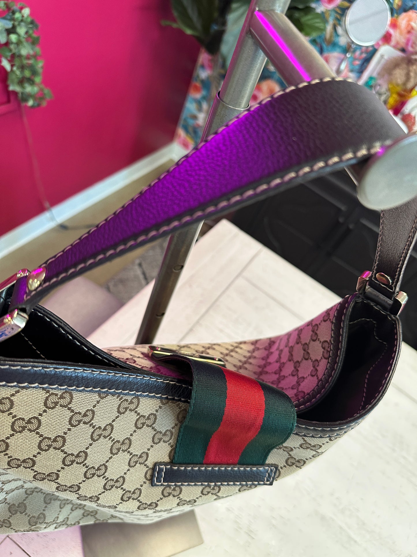 Pre Owned Gucci Monogram Large