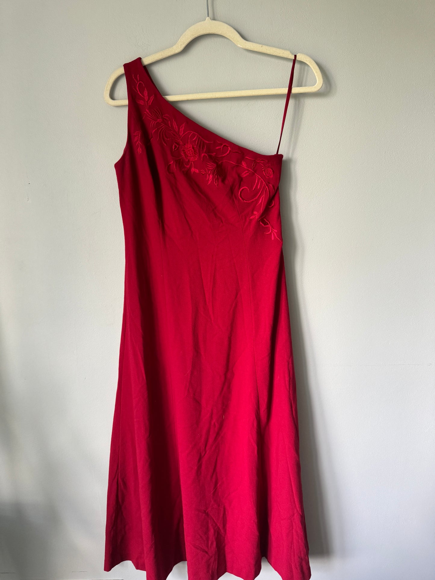 Together One Shoulder Red Dress Size 8P