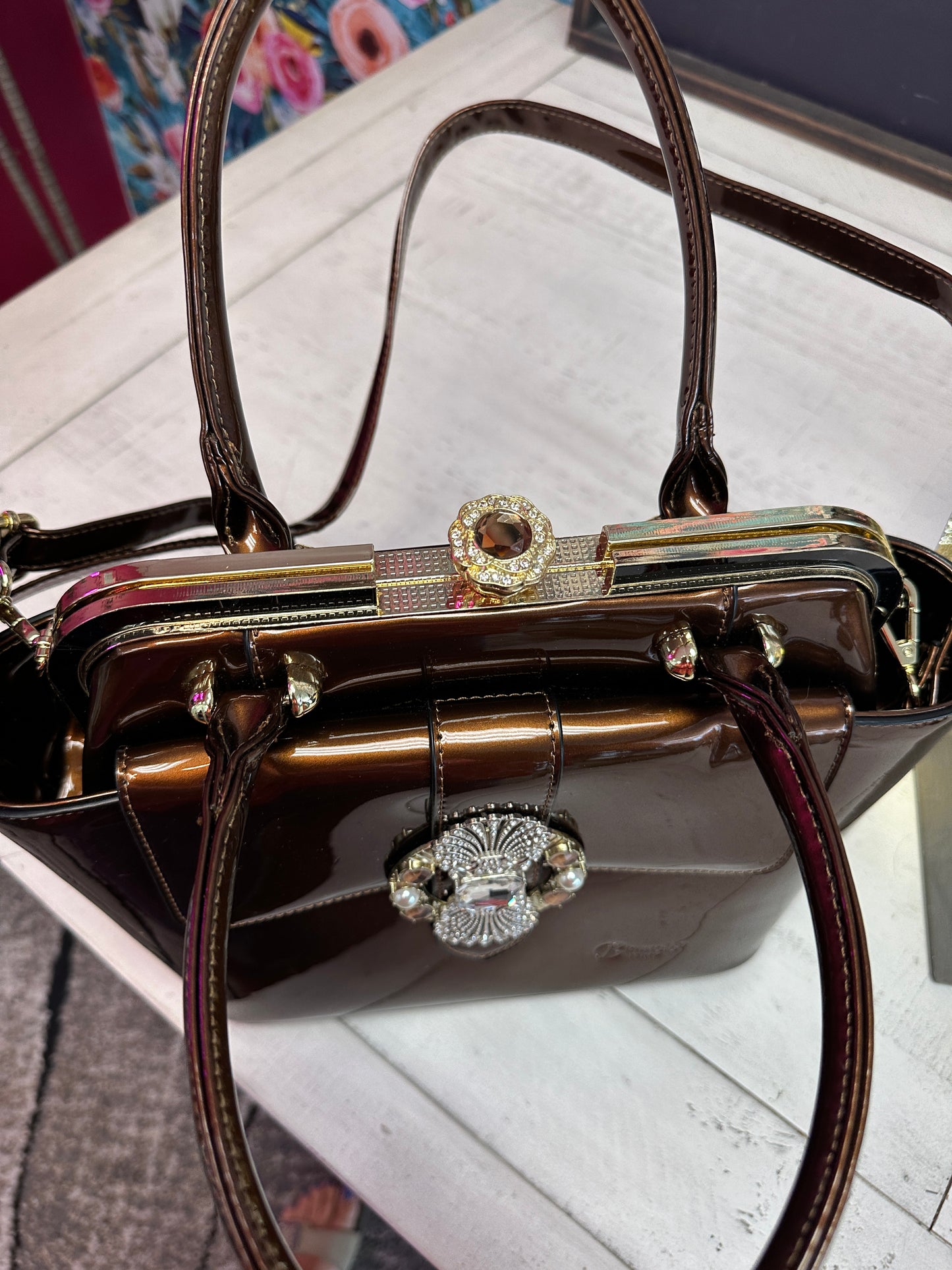 Pre Owned Brangio Luxe Patent Handbag