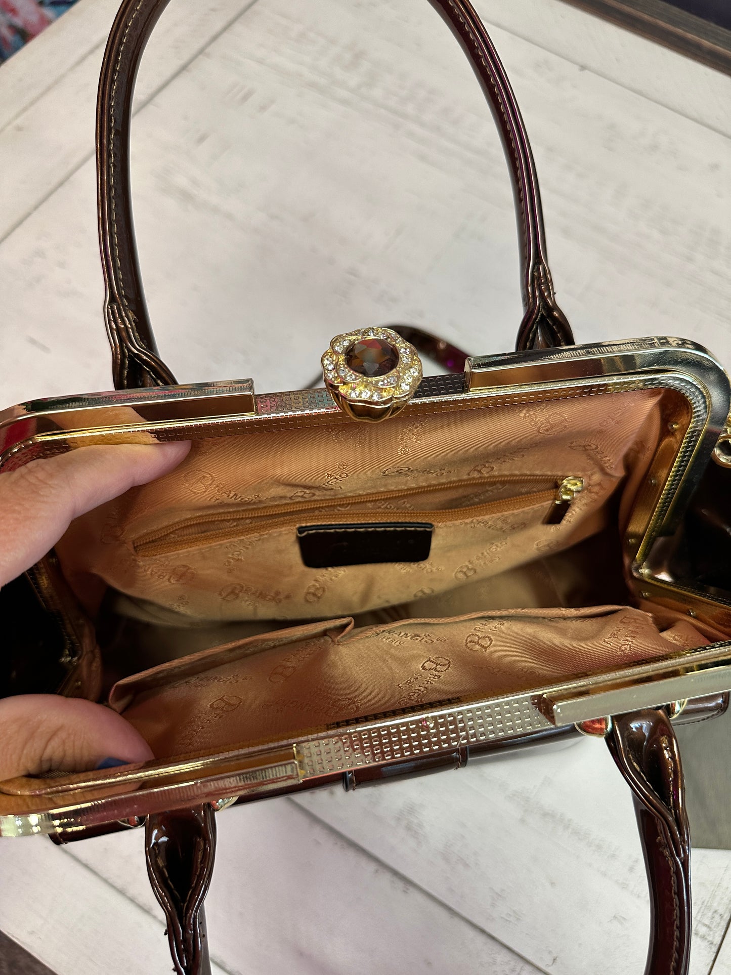 Pre Owned Brangio Luxe Patent Handbag