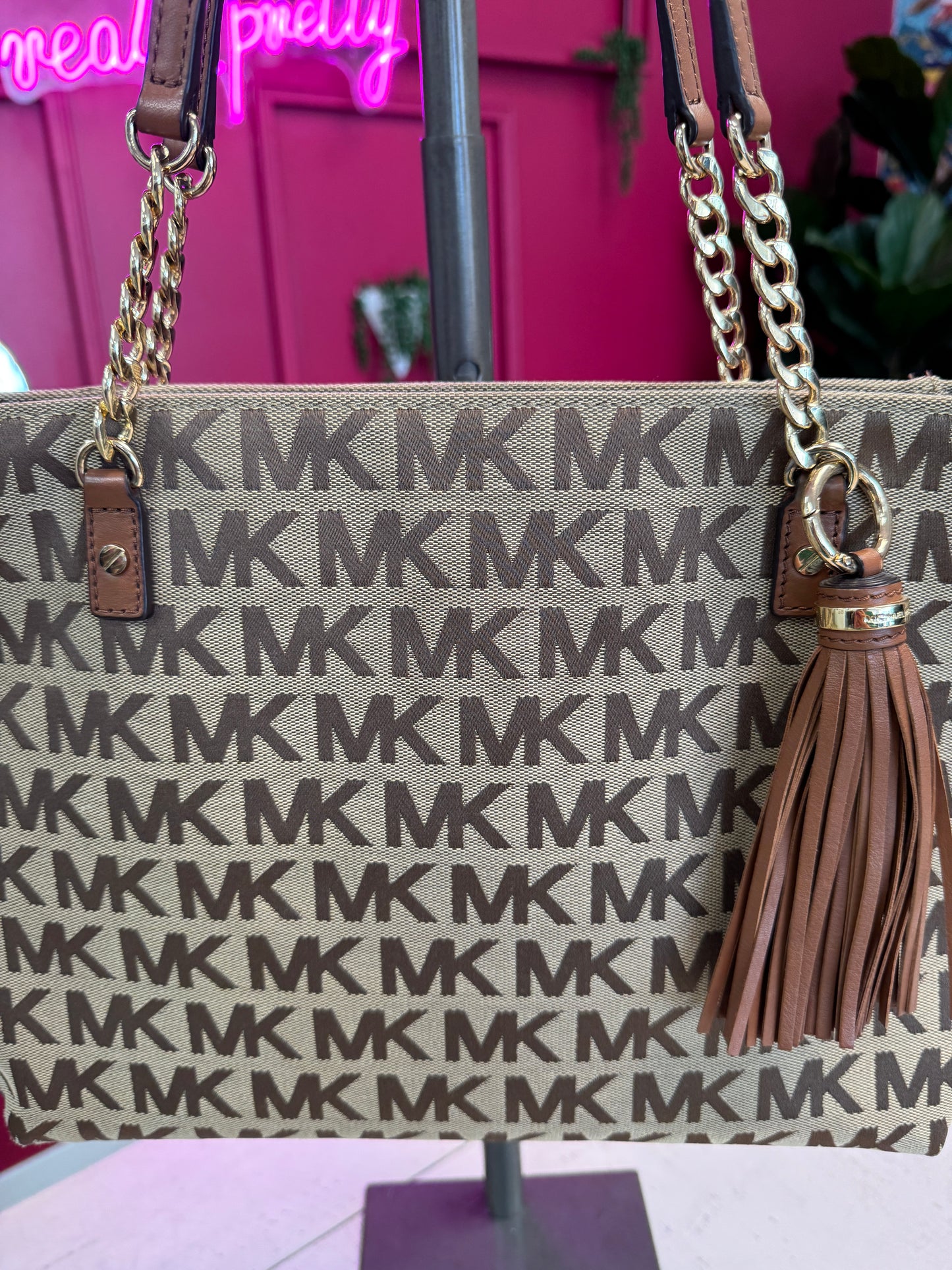 Pre Owned Signature Michael Kors Bag