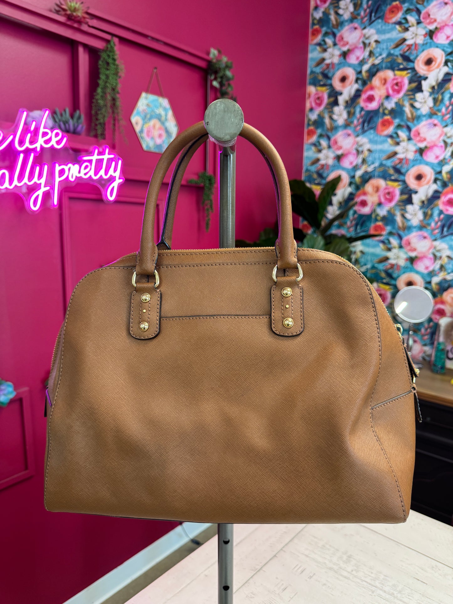 Pre Owned Michael Kors Small Duffle with Cross Body Strap