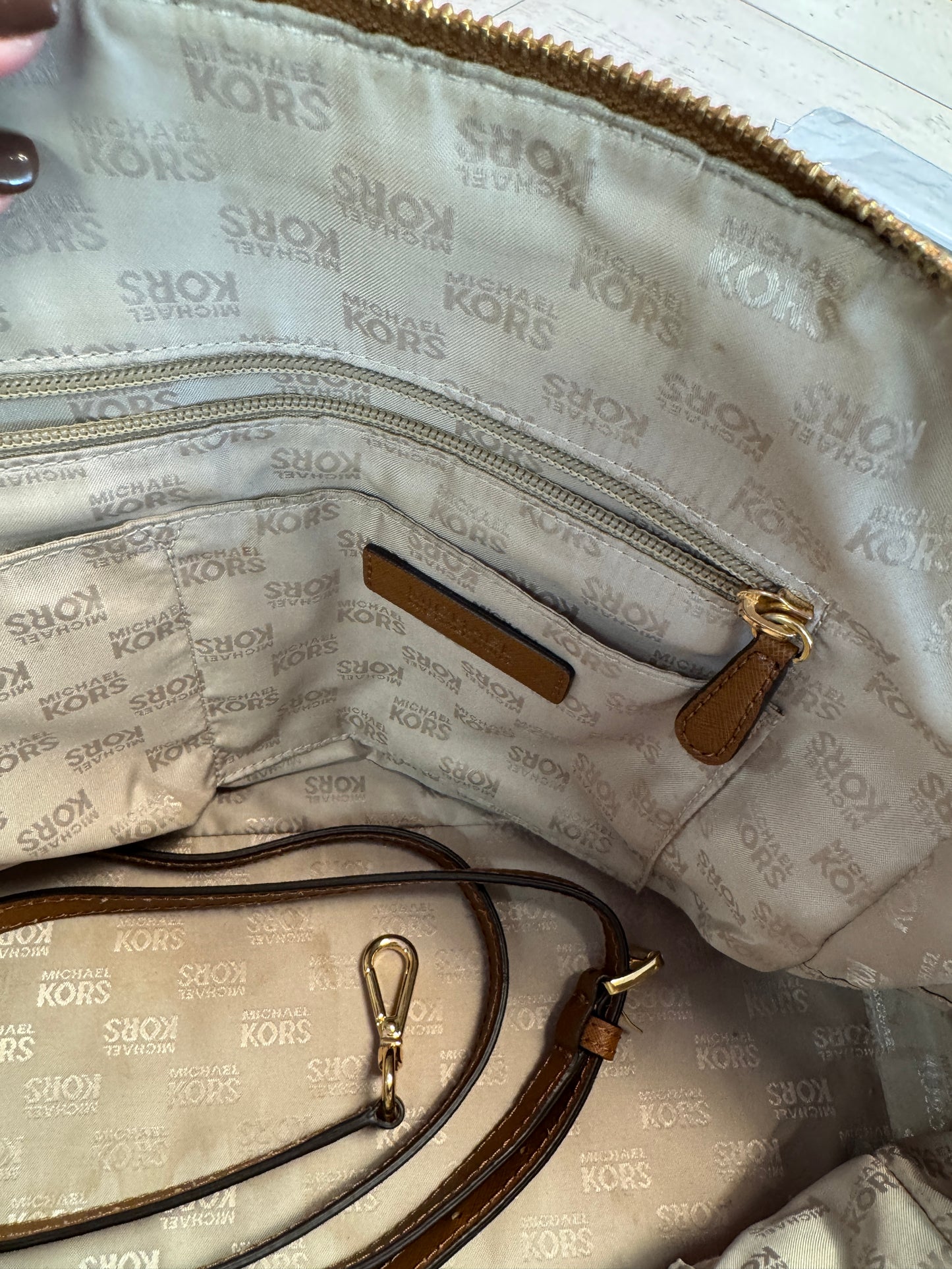 Pre Owned Michael Kors Small Duffle with Cross Body Strap
