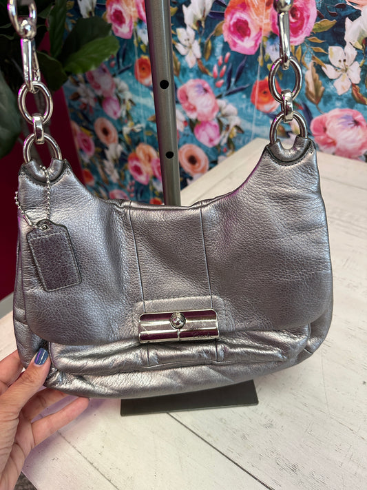 Pre Owned Coach Kristin Silver Bag