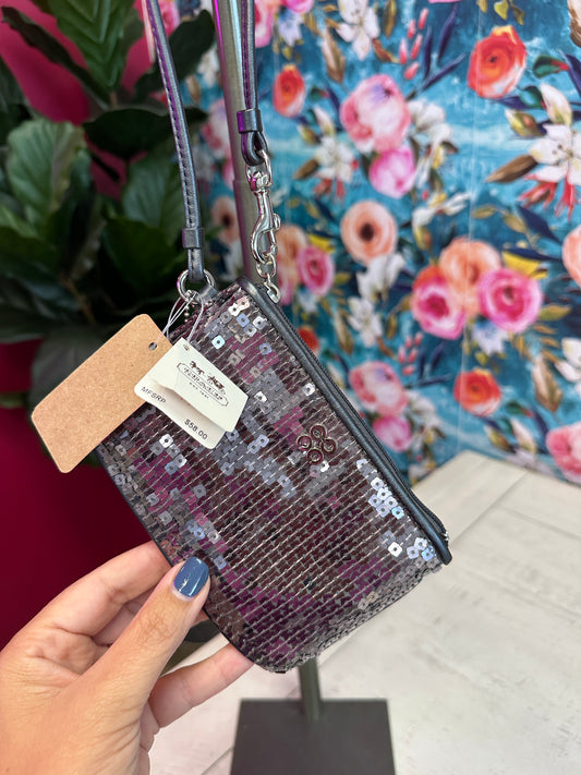 Pre Owned Coach Sequin Wristlet New with Tags