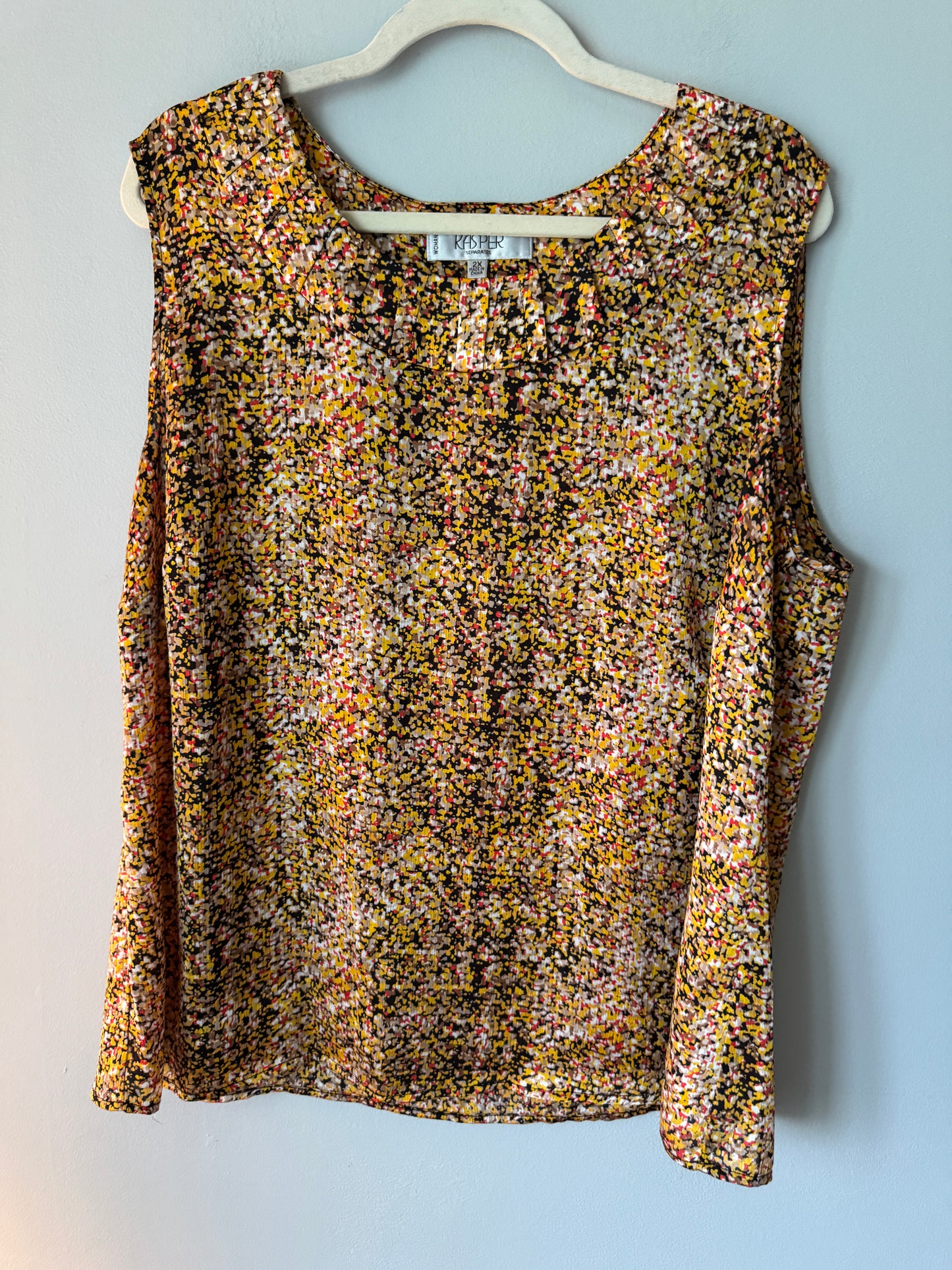 Kasper Sleeveless Top Size 2X
