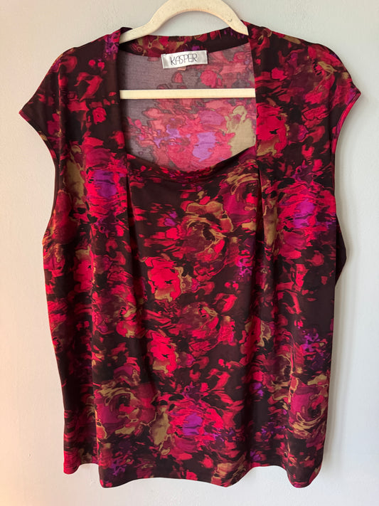 Kasper Short Sleeve Top Size 2X