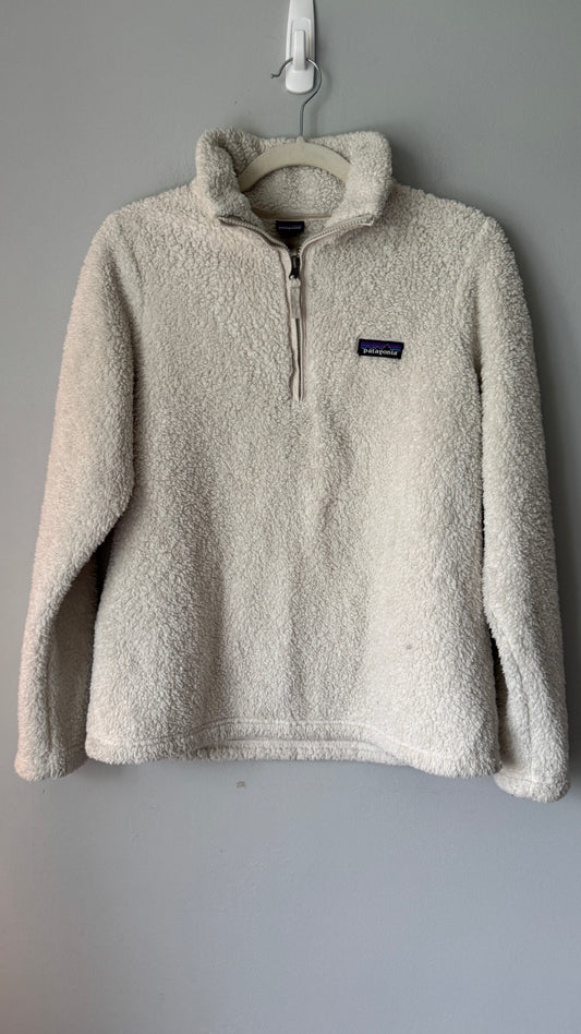 Patagonia Cream Zipper Fleece Size Medium