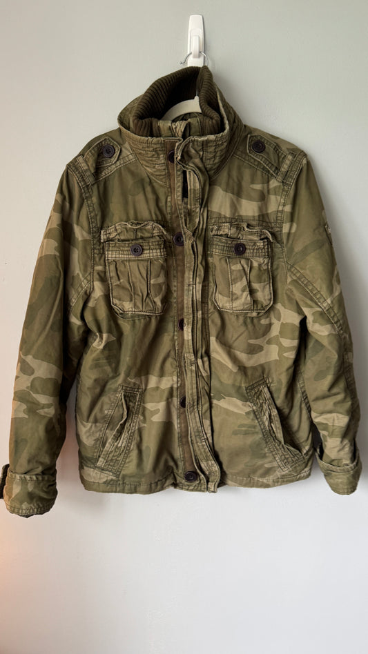 Abercrombie & Fitch Ladies Vintage Army Coat Size Large