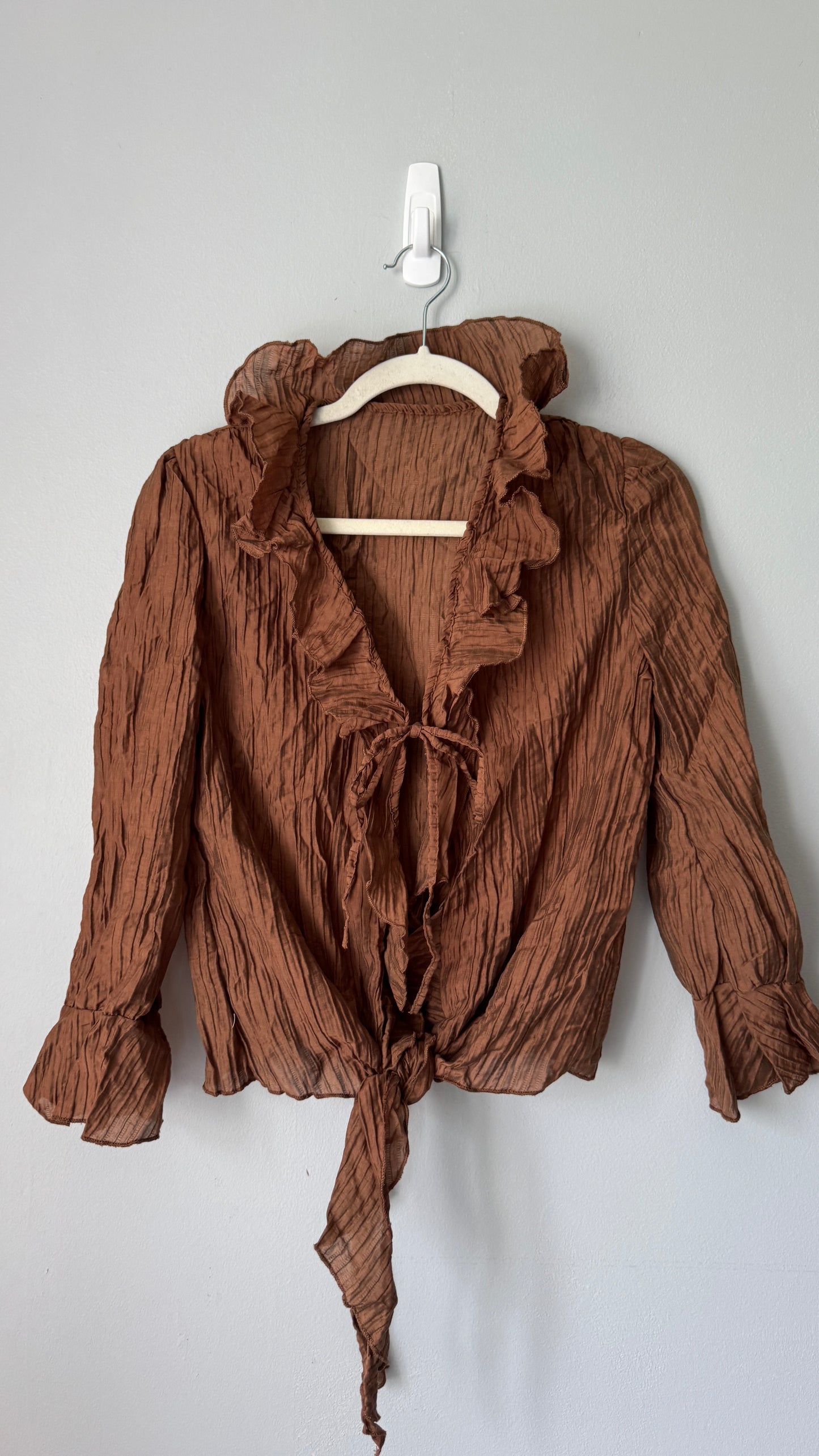 Brand Unknown Brown Blouse Size Small
