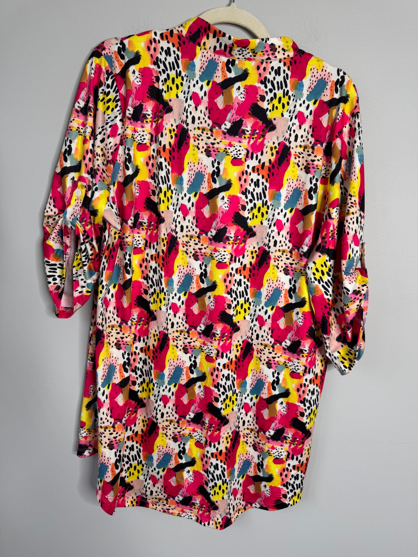 Sunshine & Rodeos Tunic Print Blouse Size L