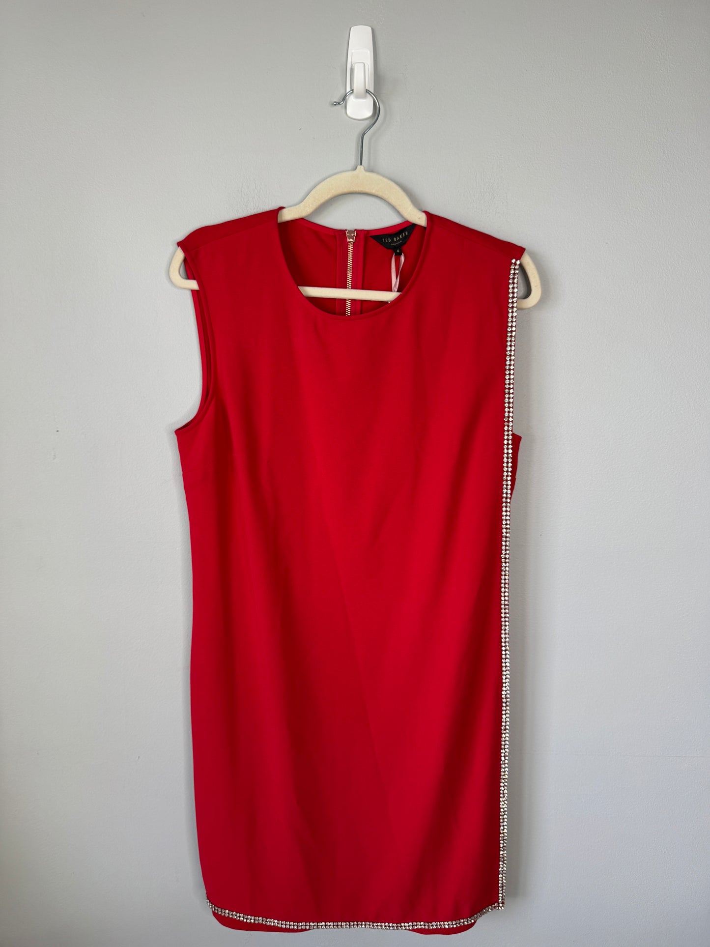 Ted Baker Red Rhinestone Dress NWT Size 10