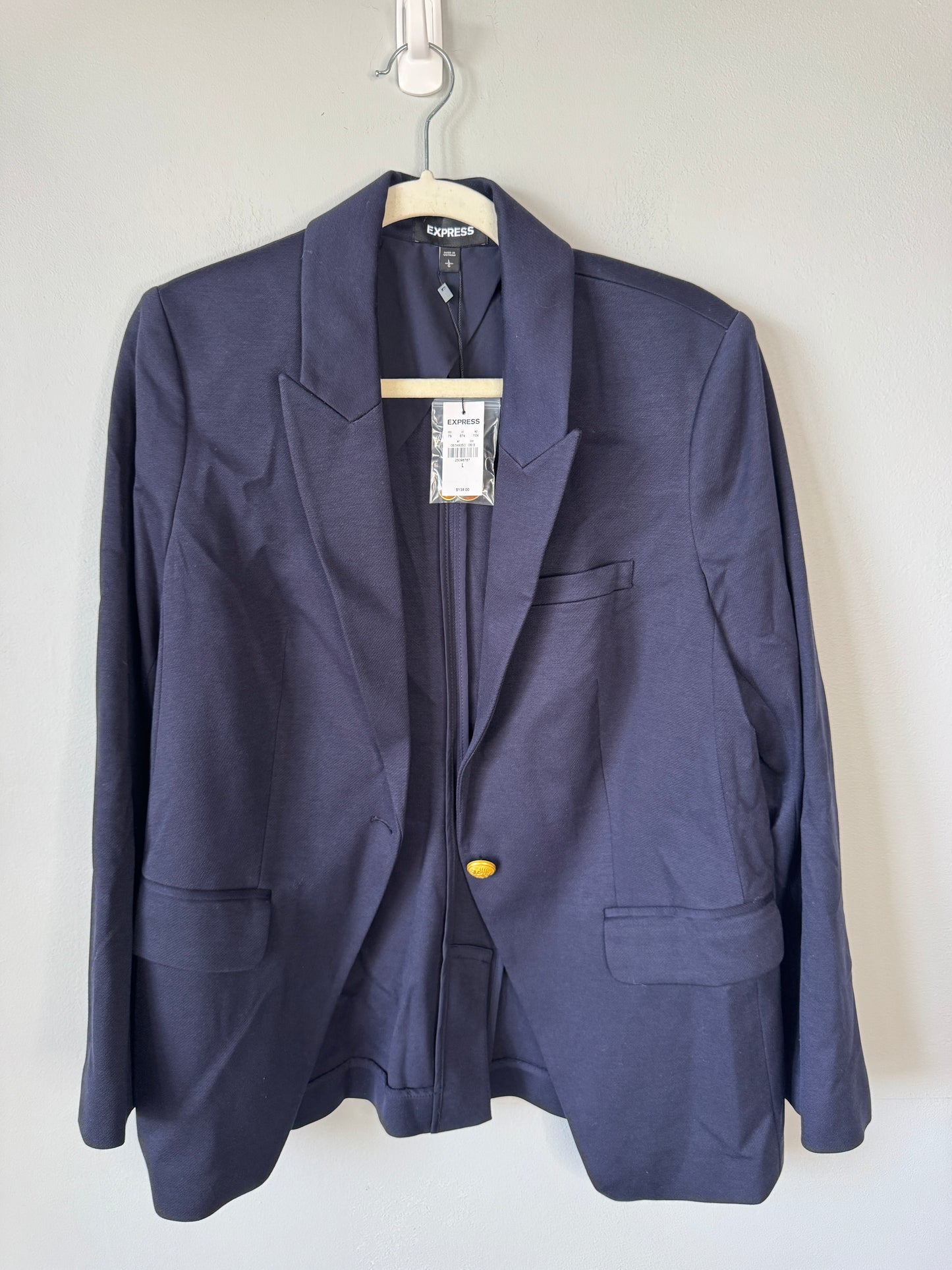 Express Navy Blazer Size L NWT