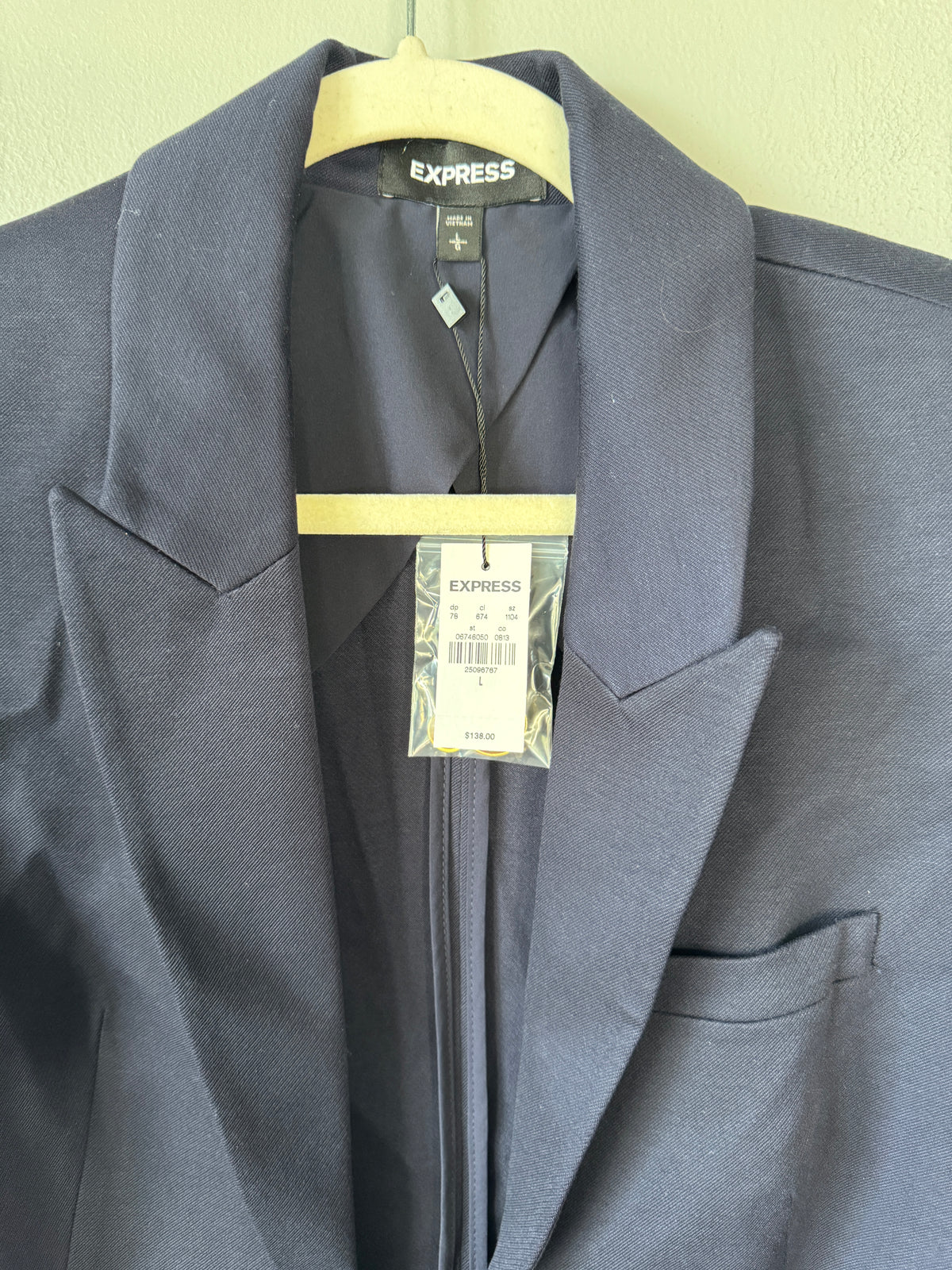 Express Navy Blazer Size L NWT