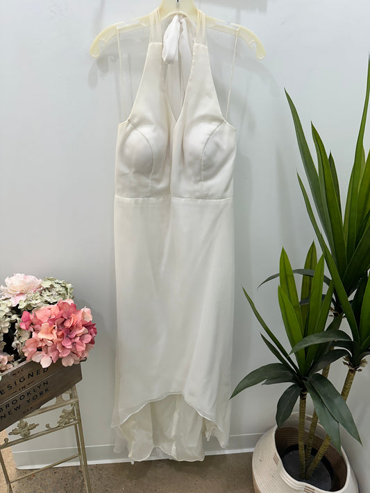 Joanie G Halter Neck Vintage White Wedding Dress