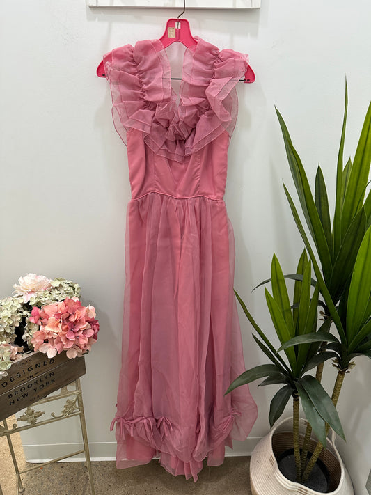 Vintage Pink Bridesmaid Gown