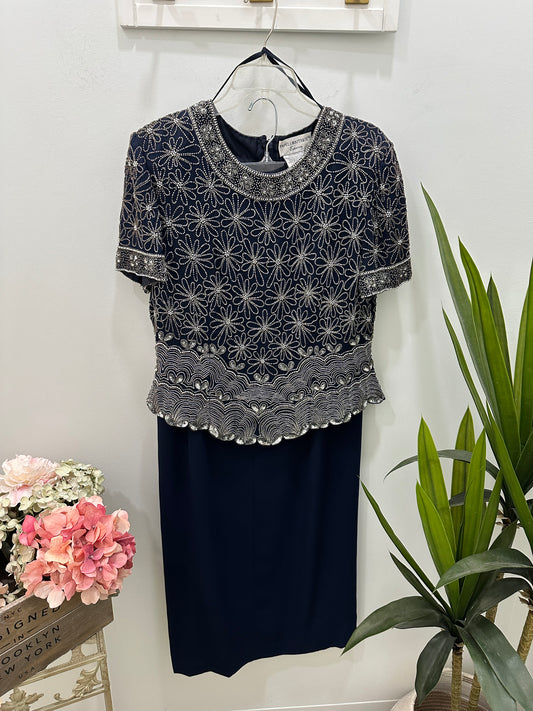 Vintage Papell Boutique Evening Beaded Gown