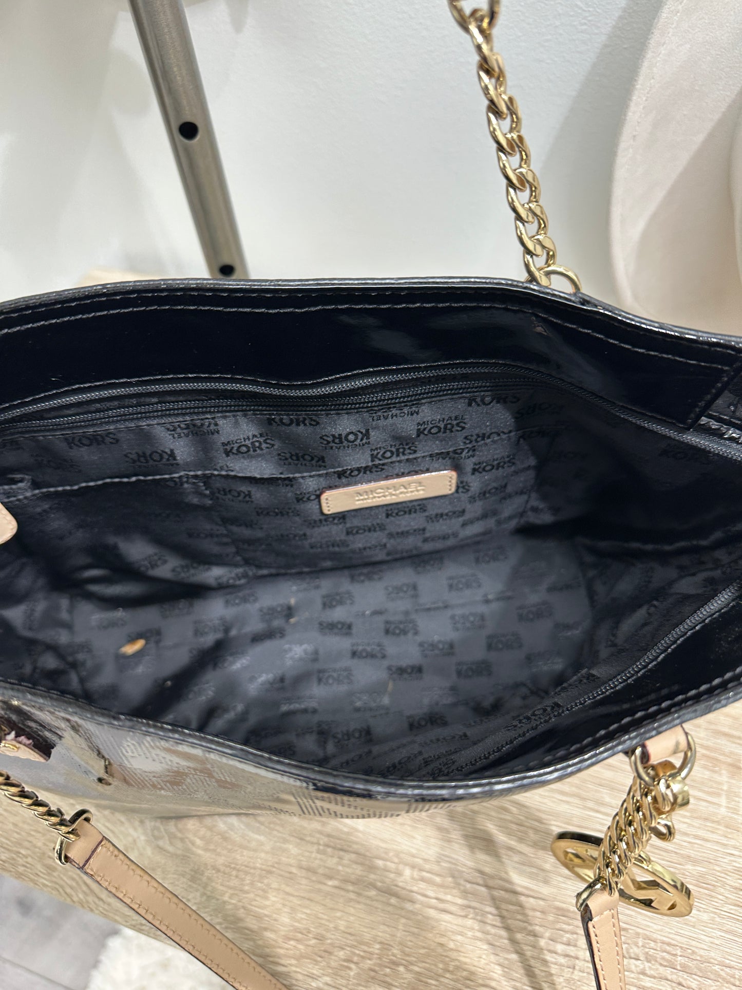 Pre Owned Designer Michael Kors Black Satchel