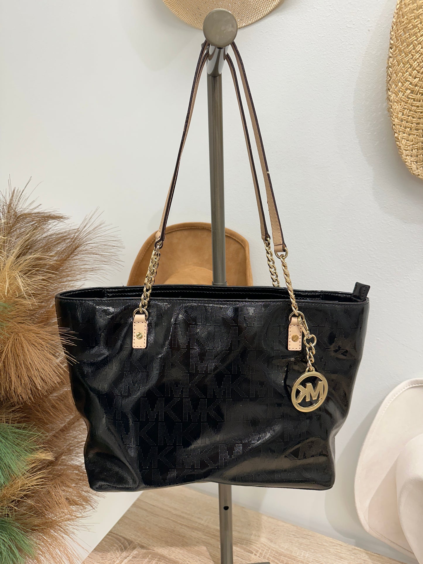 Pre Owned Designer Michael Kors Black Satchel