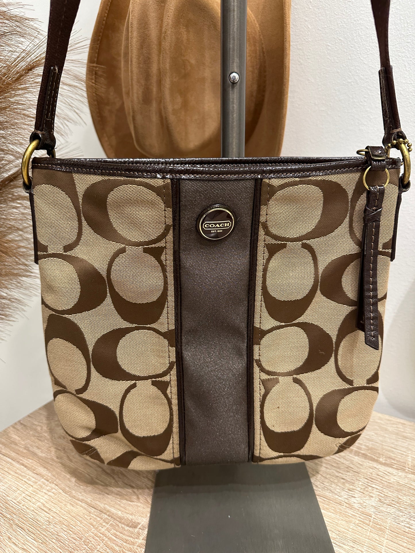 Pre Owned Designer Signature Coach Cross Body