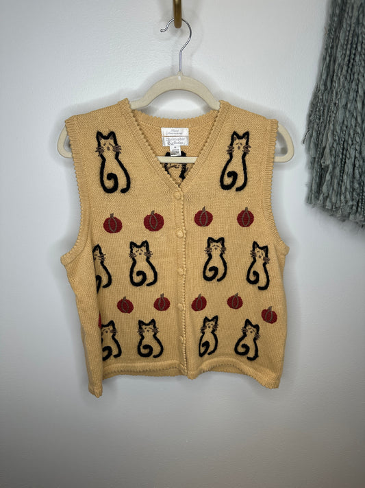 Pre Owned Christopher & Banks Cat Vest