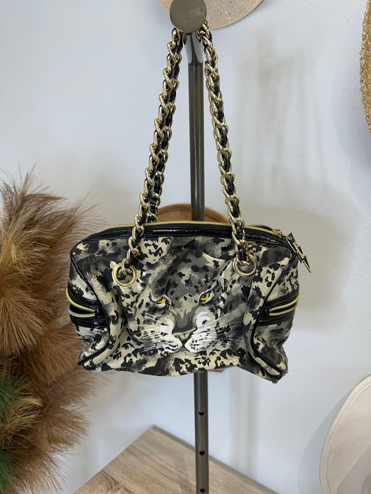 Pre Owned Betsey Johnson Tiger Chain Bag