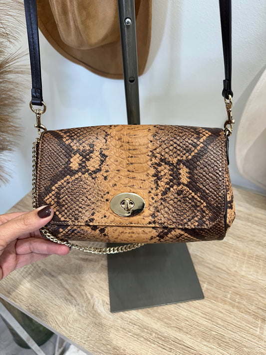 Pre Owned Snakeskin Coach Crossbody