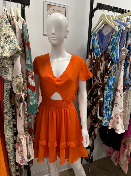 Size Medium Short Orange Dress