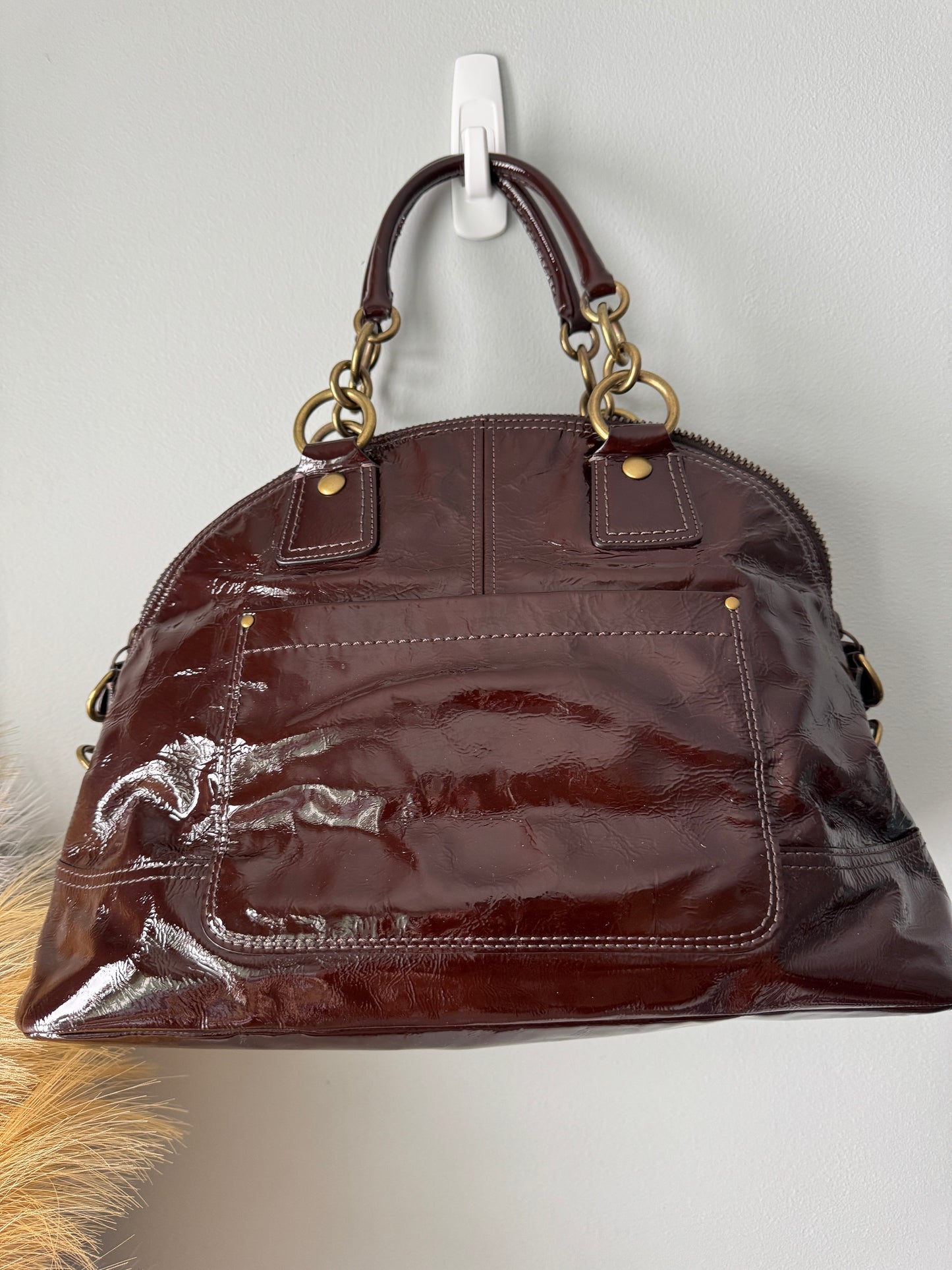 Pre Owned Coach Francine Legacy Chocolate Brown