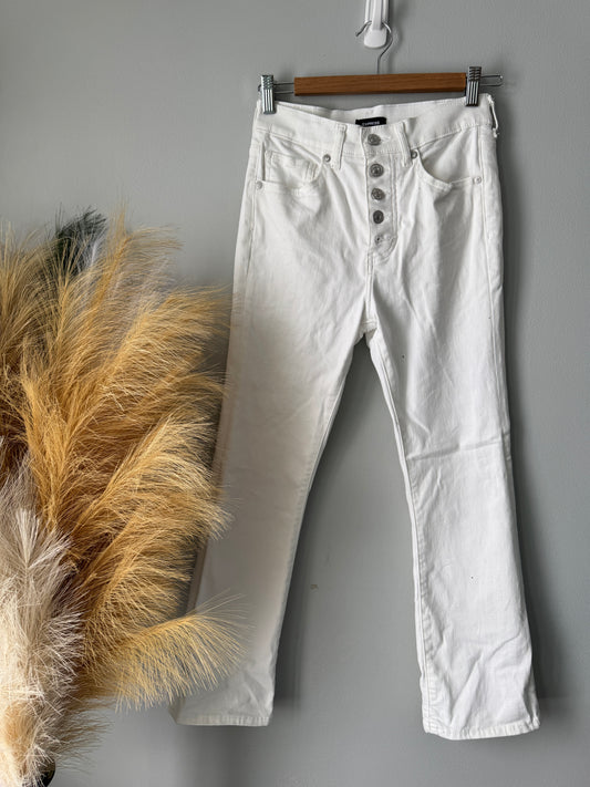 Express Button Fly Denim Cropped Size 2