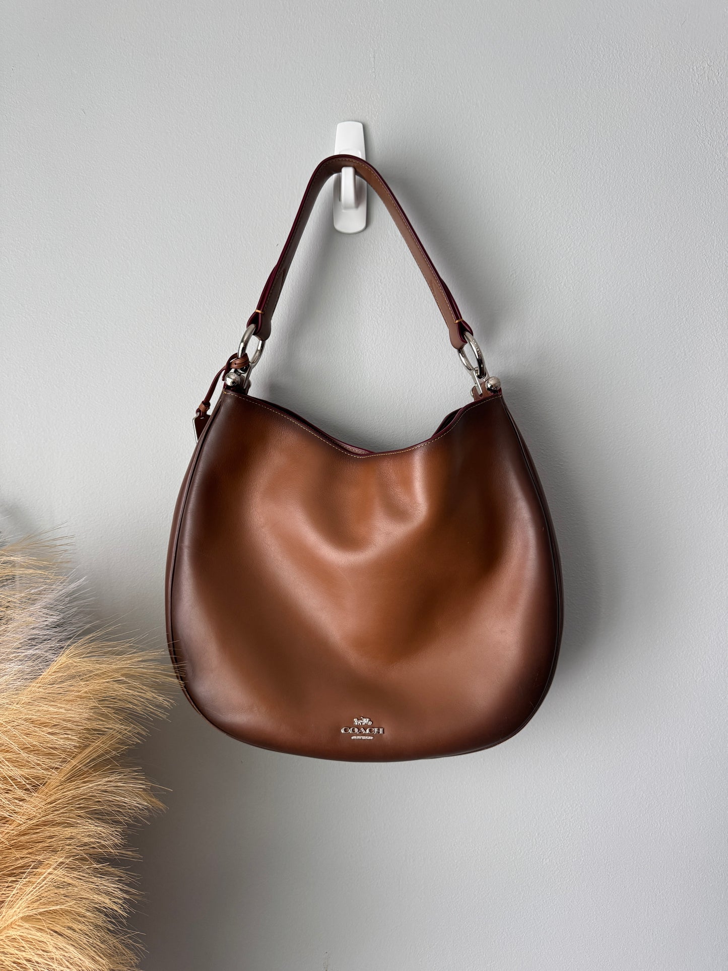Pre Owned Coach Nomad Hobo Tanned Leather