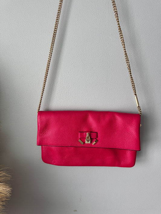 Pre Owned Michael Kors Hot Pink Clutch