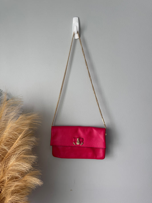 Pre Owned Michael Kors Hot Pink Clutch
