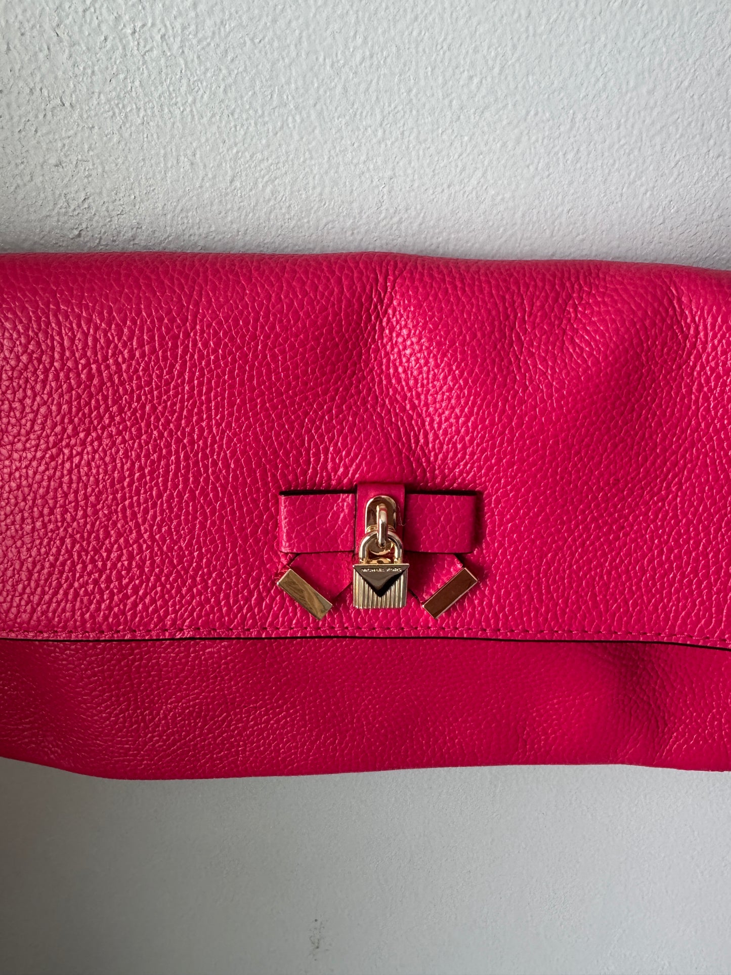 Pre Owned Michael Kors Hot Pink Clutch