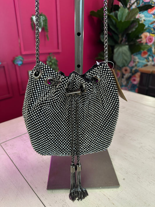 Trendy Little Evening Bag - Black and Silver